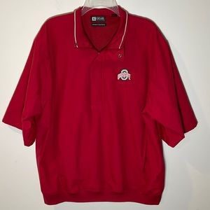Ohio State Half Zip Short Sleeve Windbreaker Jacket Mens Medium
